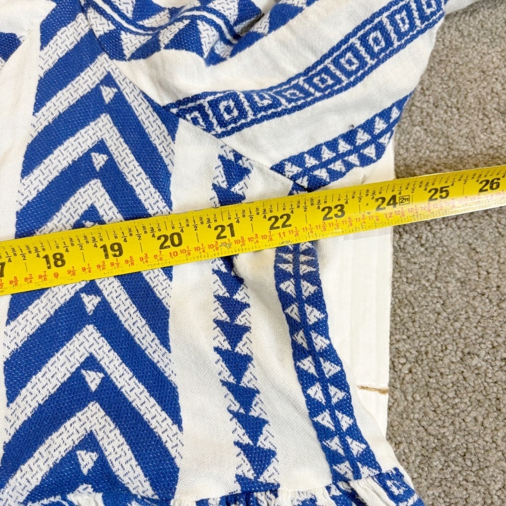 Old Navy Viral V-Neck Mini Swing Dress Blue Embroidered Tanzanite Size XL - Picture 12 of 16